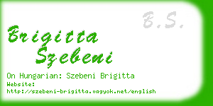 brigitta szebeni business card